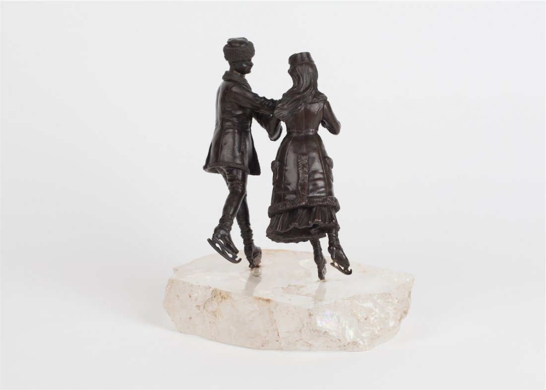 Very rare russian bronze "Ice Skating". — image 3