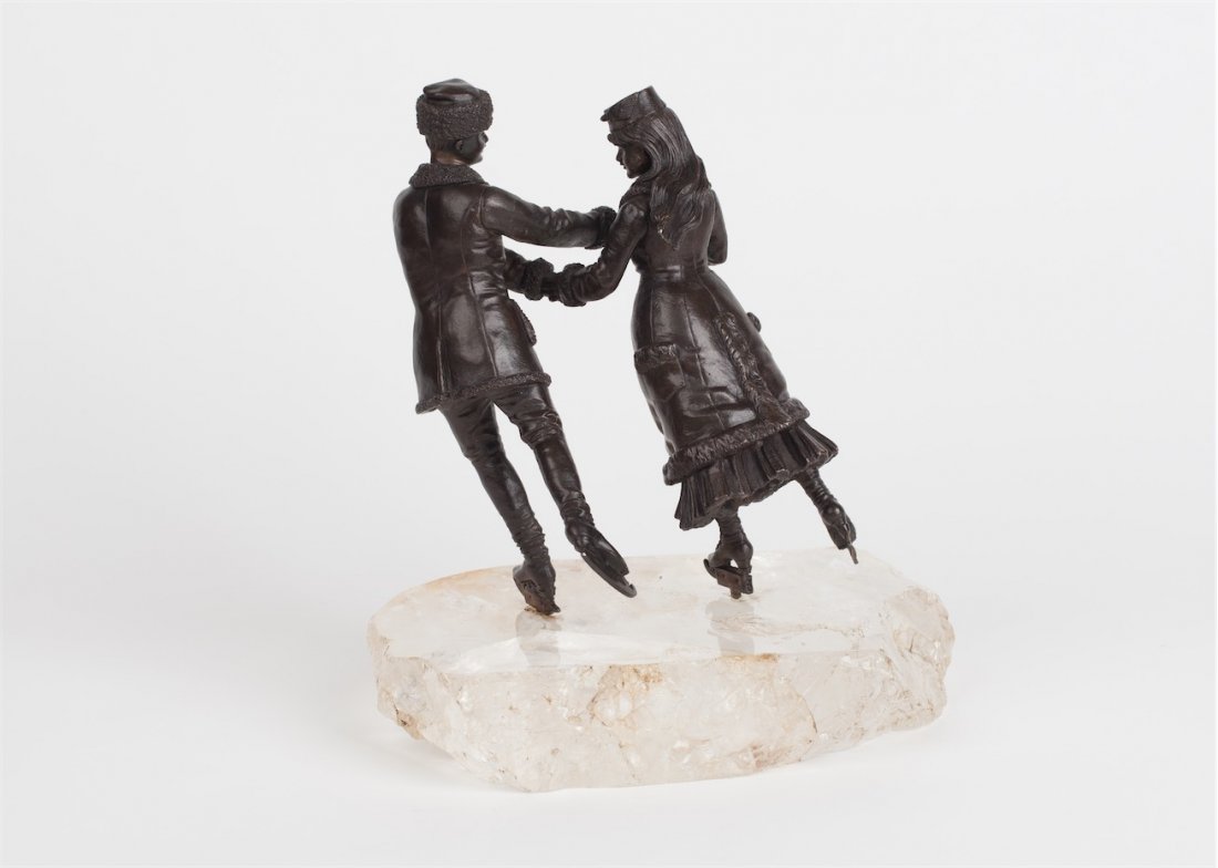 Very rare russian bronze "Ice Skating". — image 4
