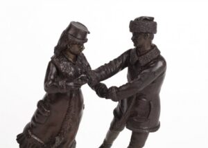 Very rare russian bronze "Ice Skating". — image 5