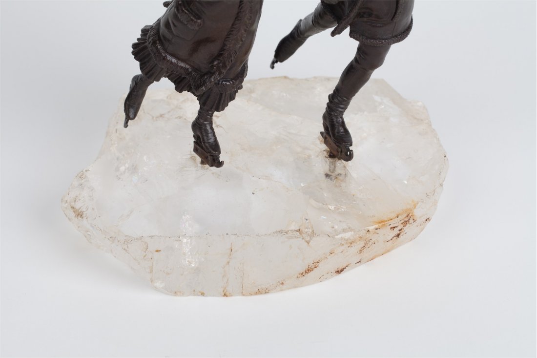 Very rare russian bronze "Ice Skating". — image 6