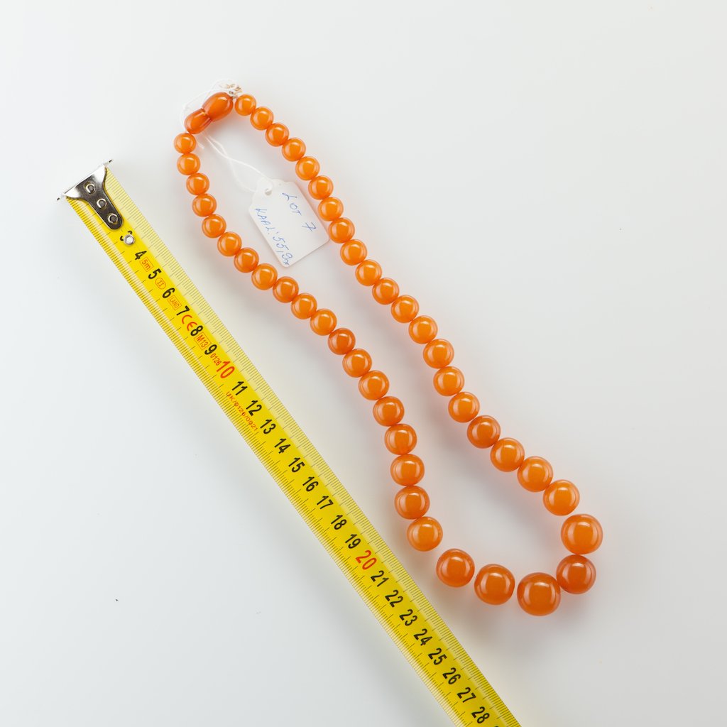Natural Baltic Amber necklace, pressed. — image 1