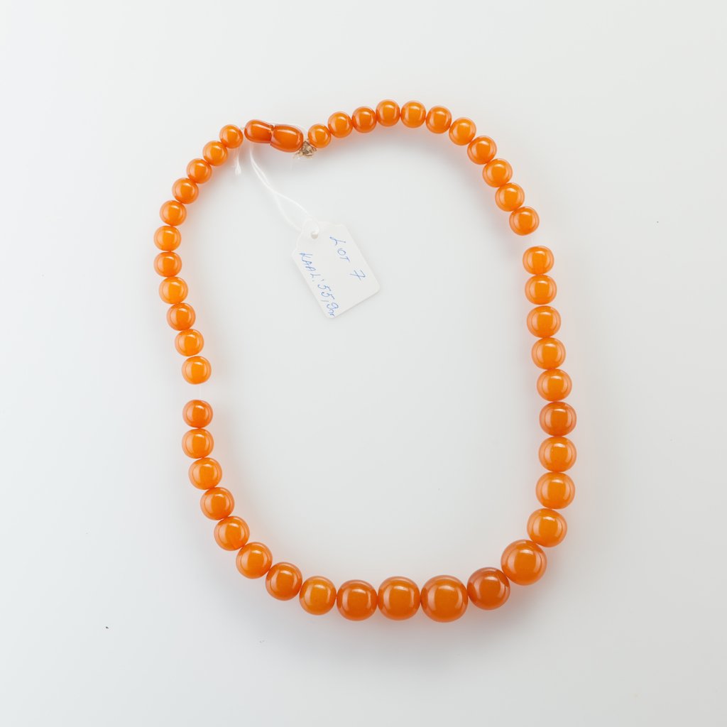 Natural Baltic Amber necklace, pressed. — image 2