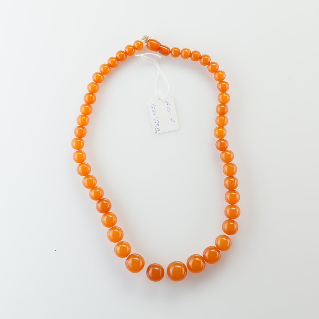Natural Baltic Amber necklace, pressed. — image 3