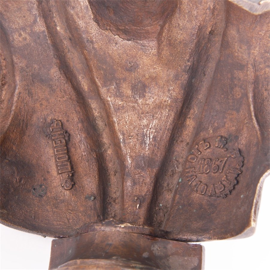 Russian bronze bust of Grand Duke Sviatopolk I, F. — image 7
