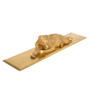 Russian gilt bronze paperweight «Lying bear» — image 1
