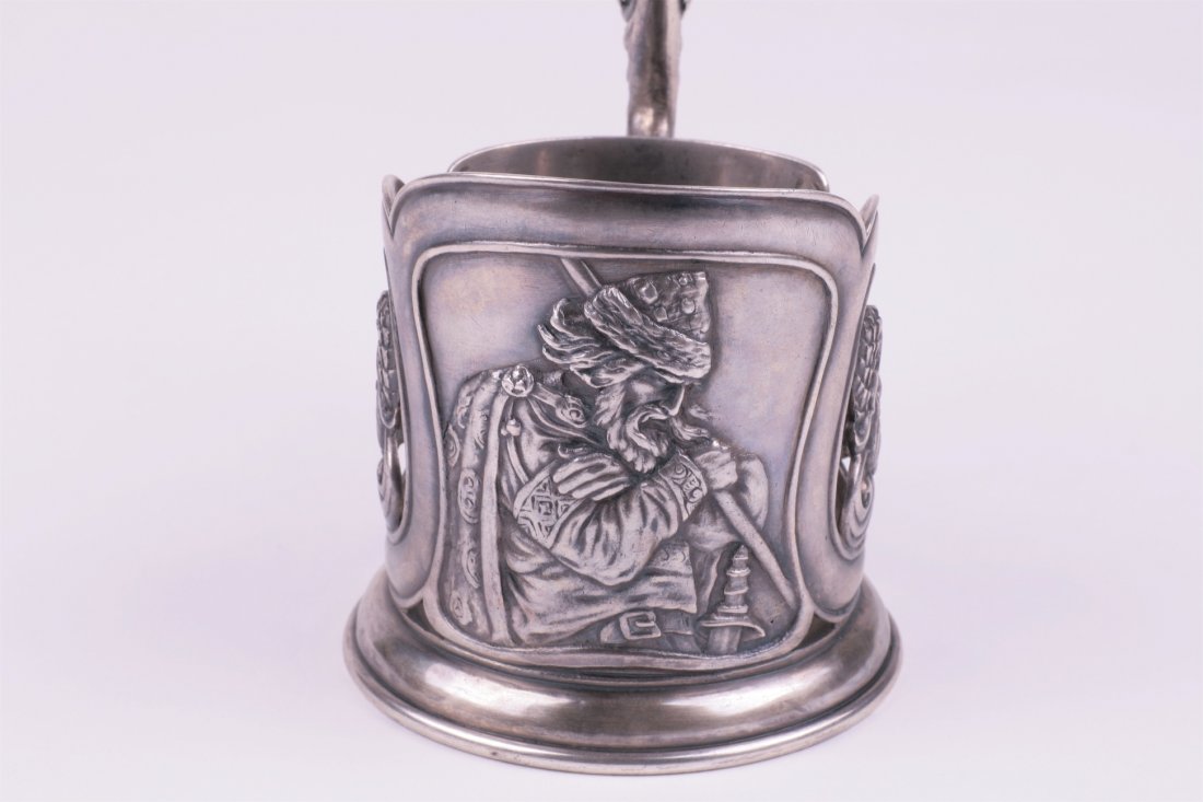 Russian heavy teaglass-holder. G.Samoshin. — image 2