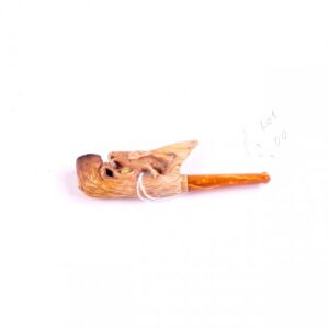 Antique smoking pipe with amber in case. — image 1