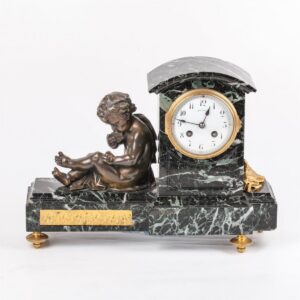 Russian bronze and marble clock — image 1