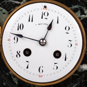 Russian bronze and marble clock — image 3