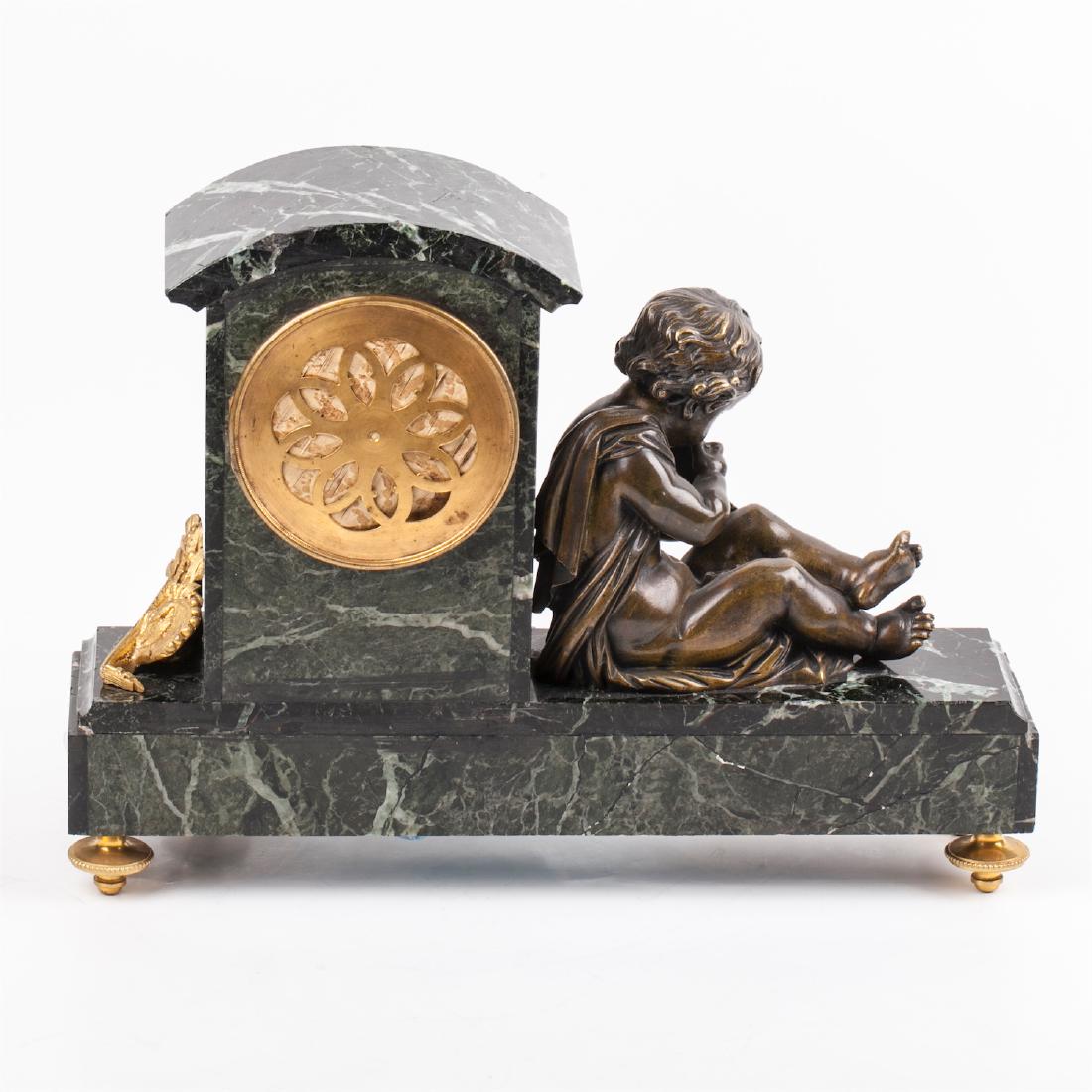 Russian bronze and marble clock — image 5