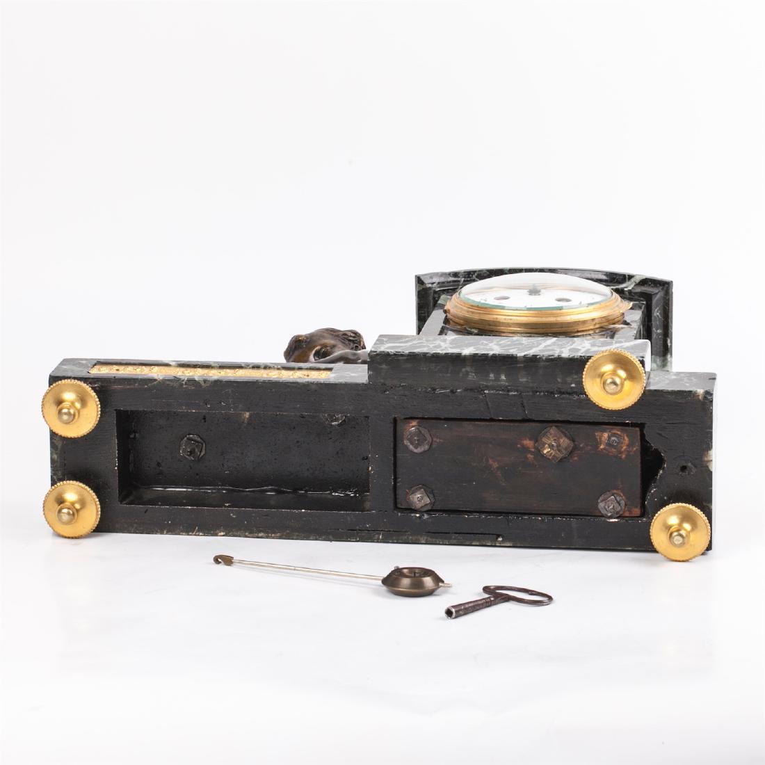 Russian bronze and marble clock — image 7