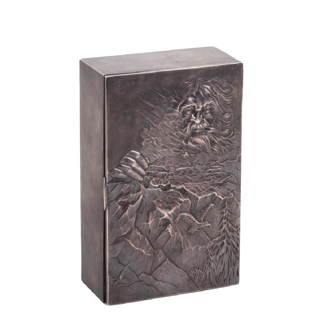 Russian cast silver-gilt cigar humidor — image 1