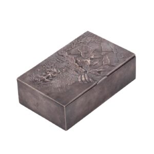 Russian cast silver-gilt cigar humidor — image 2
