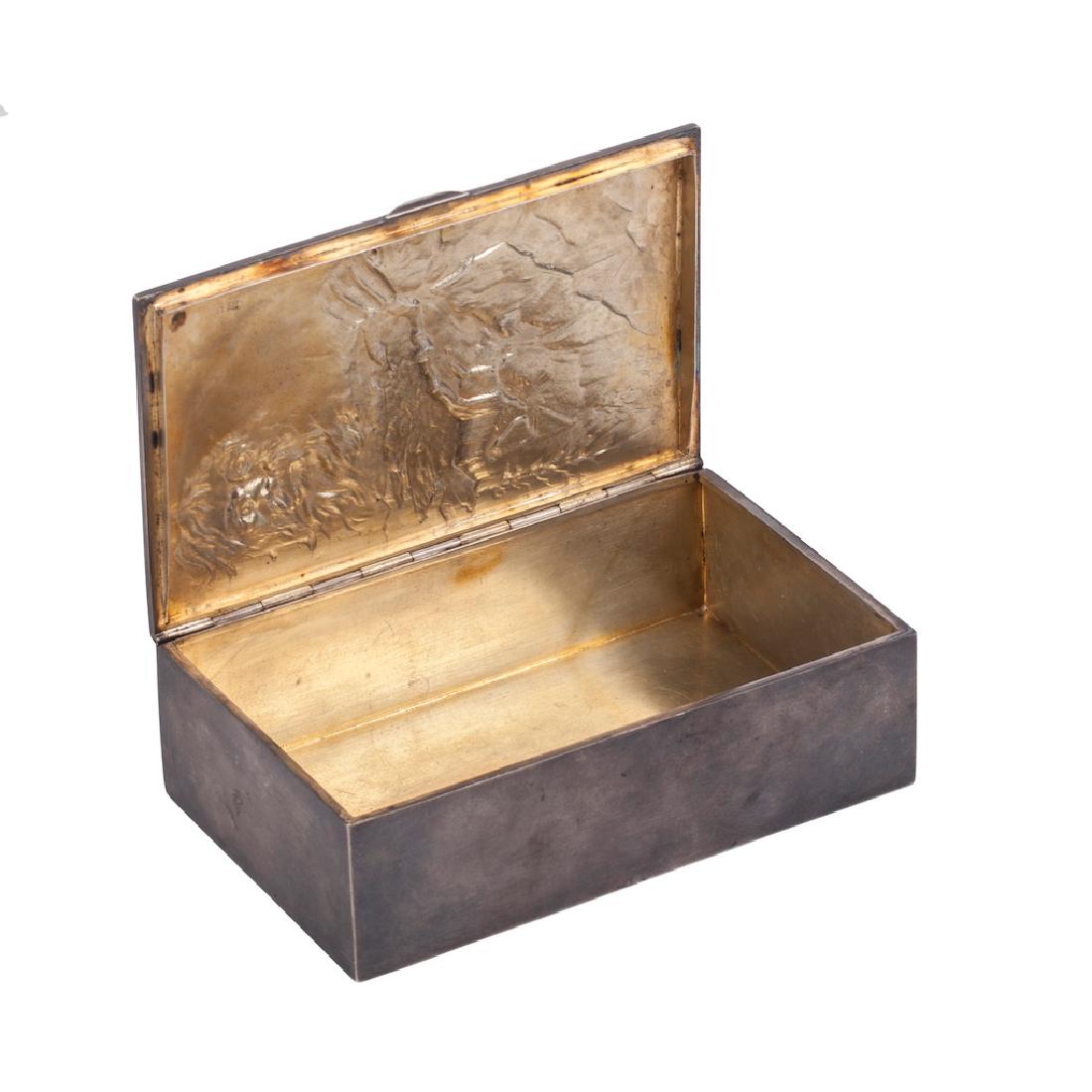Russian cast silver-gilt cigar humidor — image 4