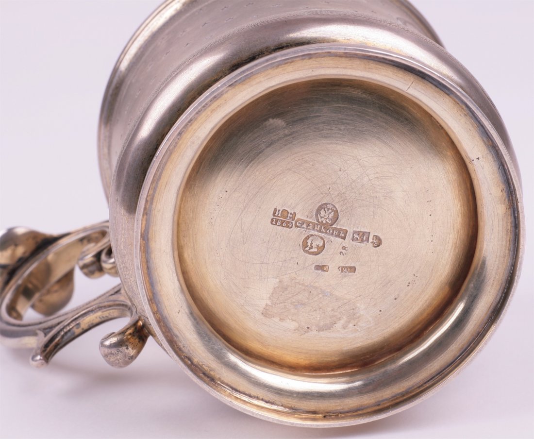 Russian silver teaglass-holder. Sazikov. — image 8