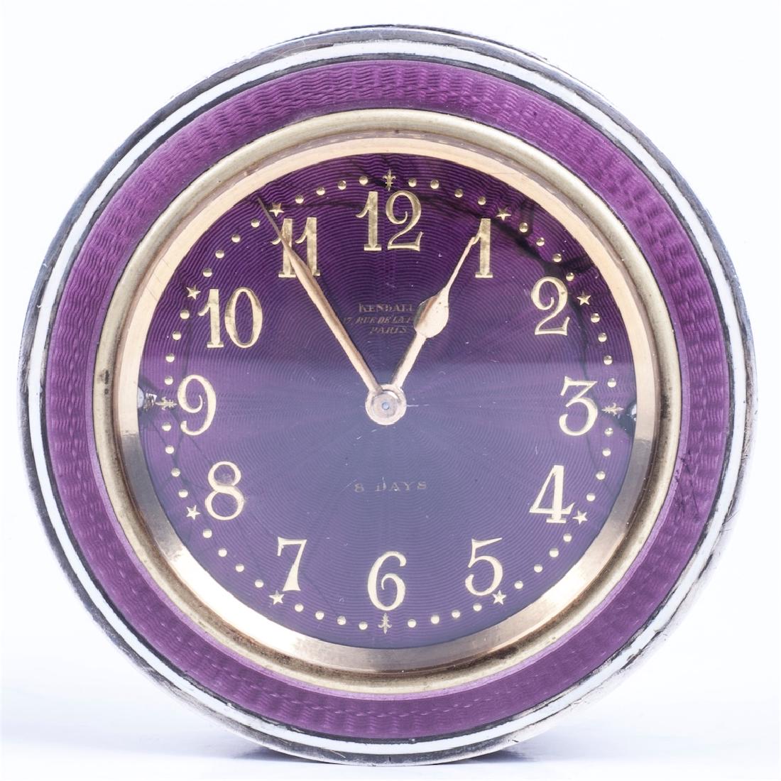 Silver KENDALL & CO desk clock — image 2