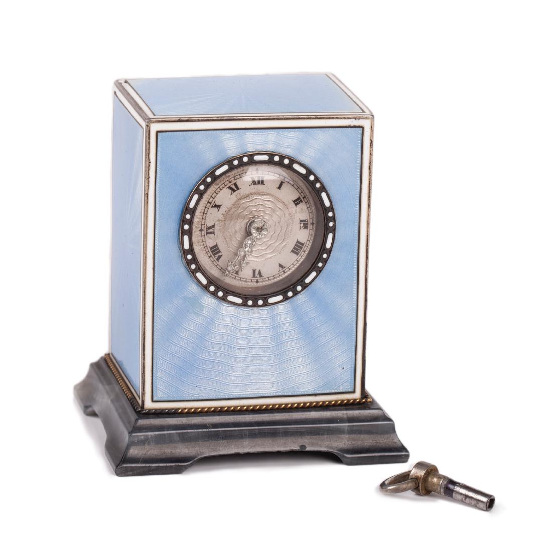 Magnificent guilloche blue enamel with diamond? — image 1