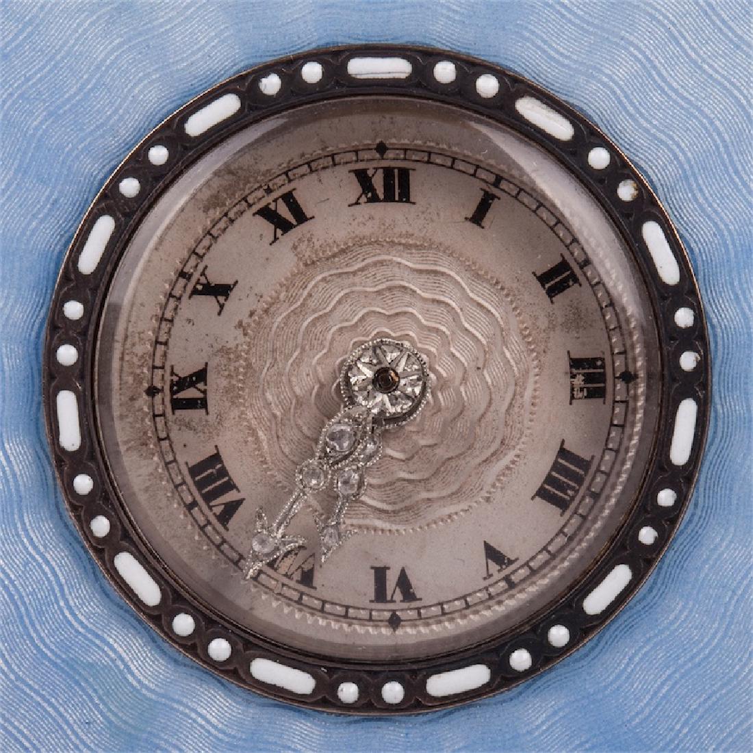 Magnificent guilloche blue enamel with diamond? — image 2