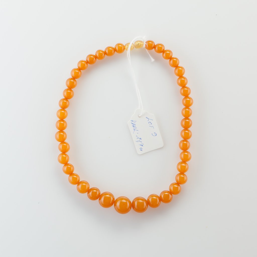 Natural Baltic Amber necklace, pressed. — image 3