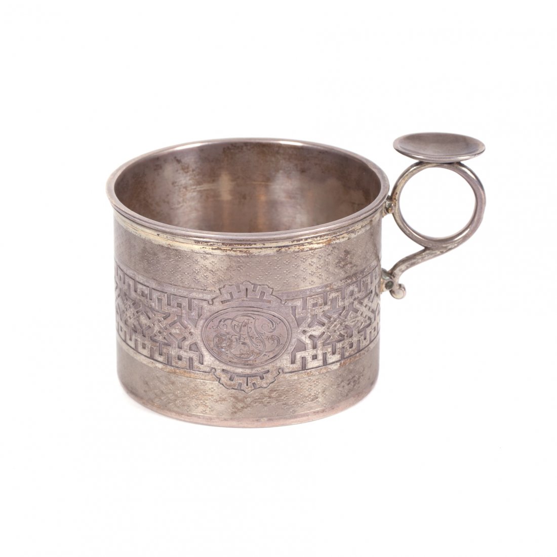 Russian silver teaglass-holder. Sazikov. I.Gubkin. — image 1