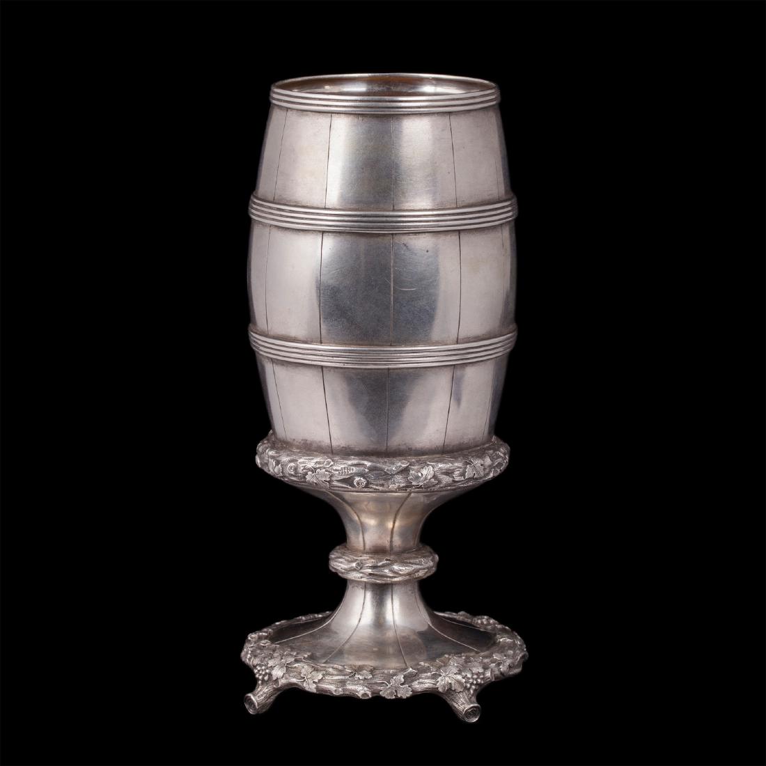 Russian viniculture motif goblet by I.Sazikov — image 1