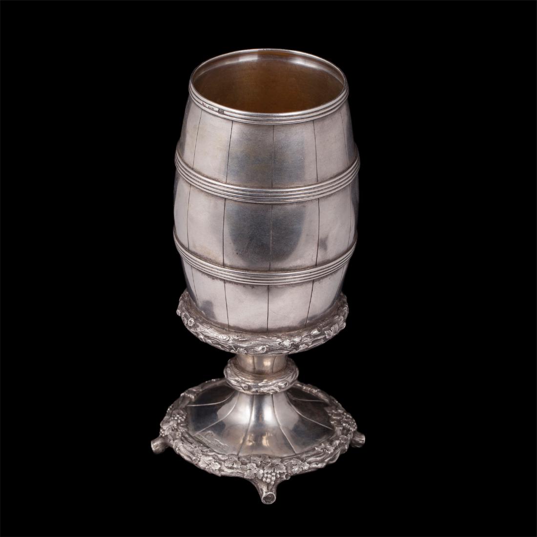 Russian viniculture motif goblet by I.Sazikov — image 2