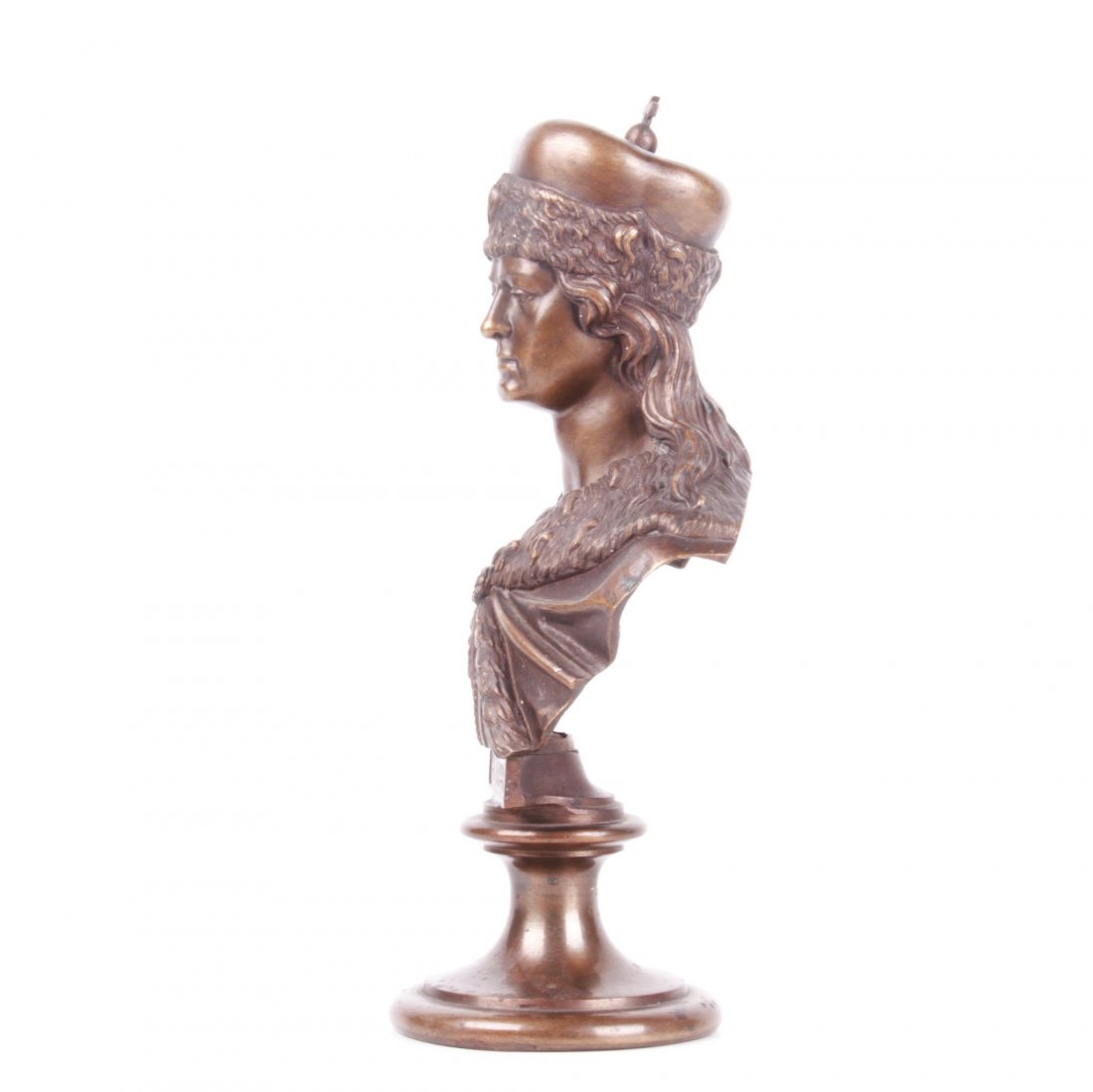 Russian bronze bust of Grand Duke Yuri Dolgorukiy, — image 3