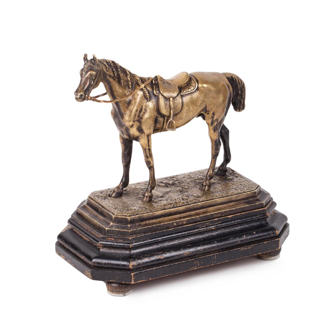 Russian bronze composition "Purebred horse" — image 1