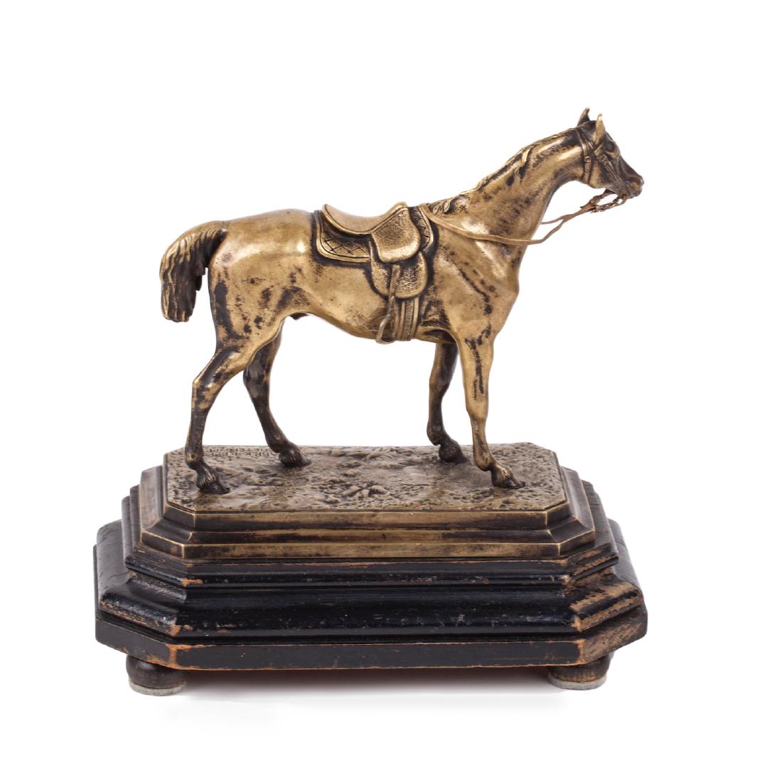 Russian bronze composition "Purebred horse" — image 3