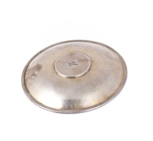 Russian enamel cup on a dish by P. Milukov — image 3