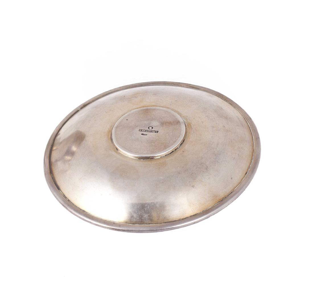 Russian enamel cup on a dish by P. Milukov — image 3