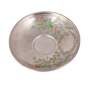 Russian enamel cup on a dish by P. Milukov — image 4