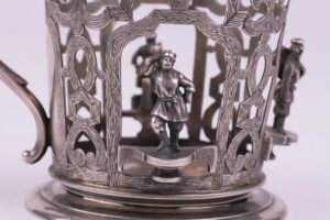Russian silver style teaglass-holder. Nicols and — image 10