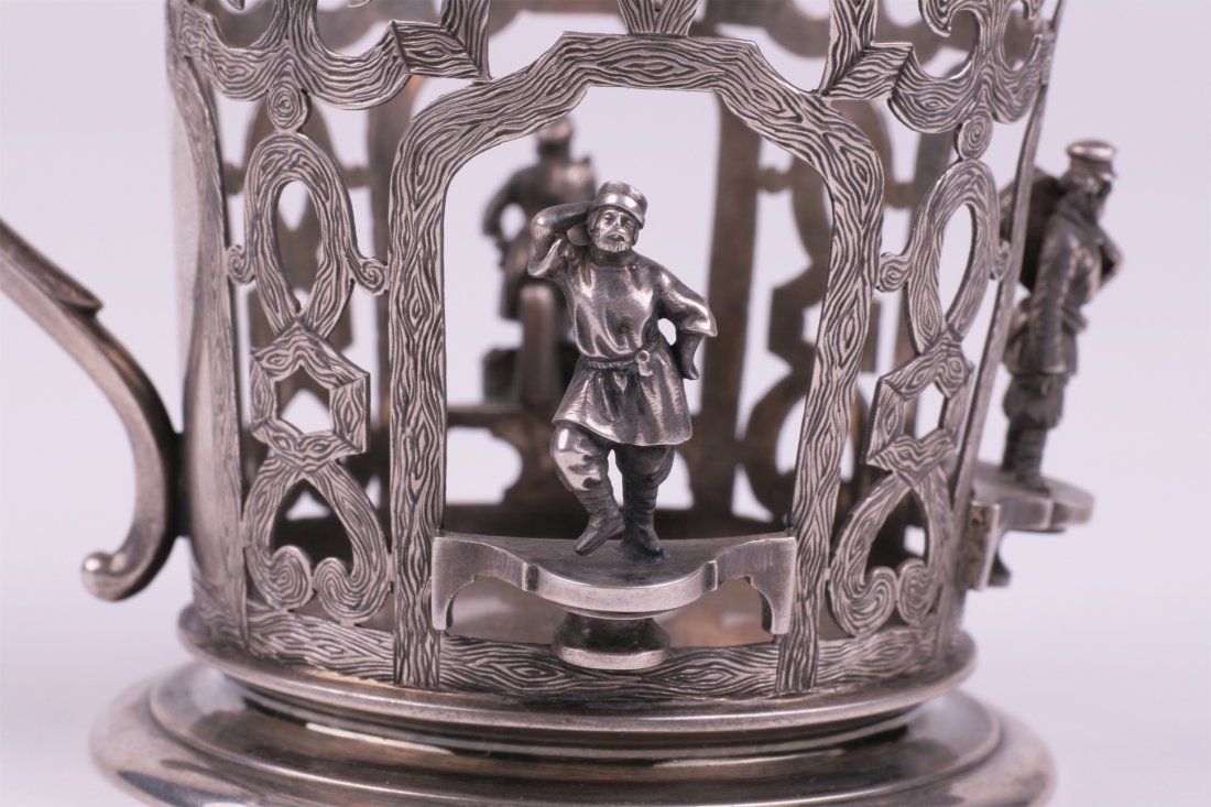 Russian silver style teaglass-holder. Nicols and — image 10