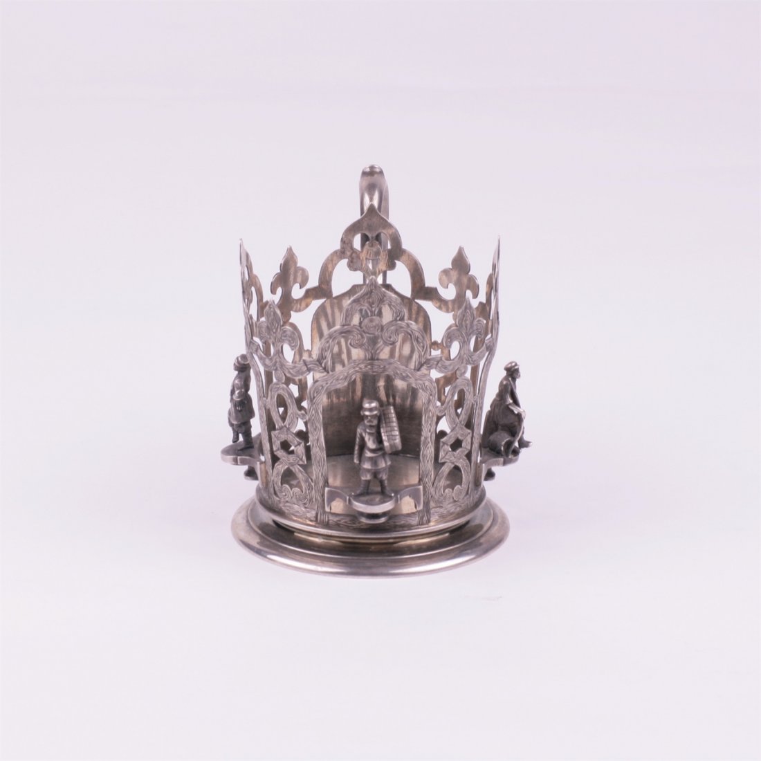 Russian silver style teaglass-holder. Nicols and — image 2