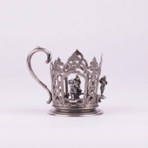 Russian silver style teaglass-holder. Nicols and — image 3