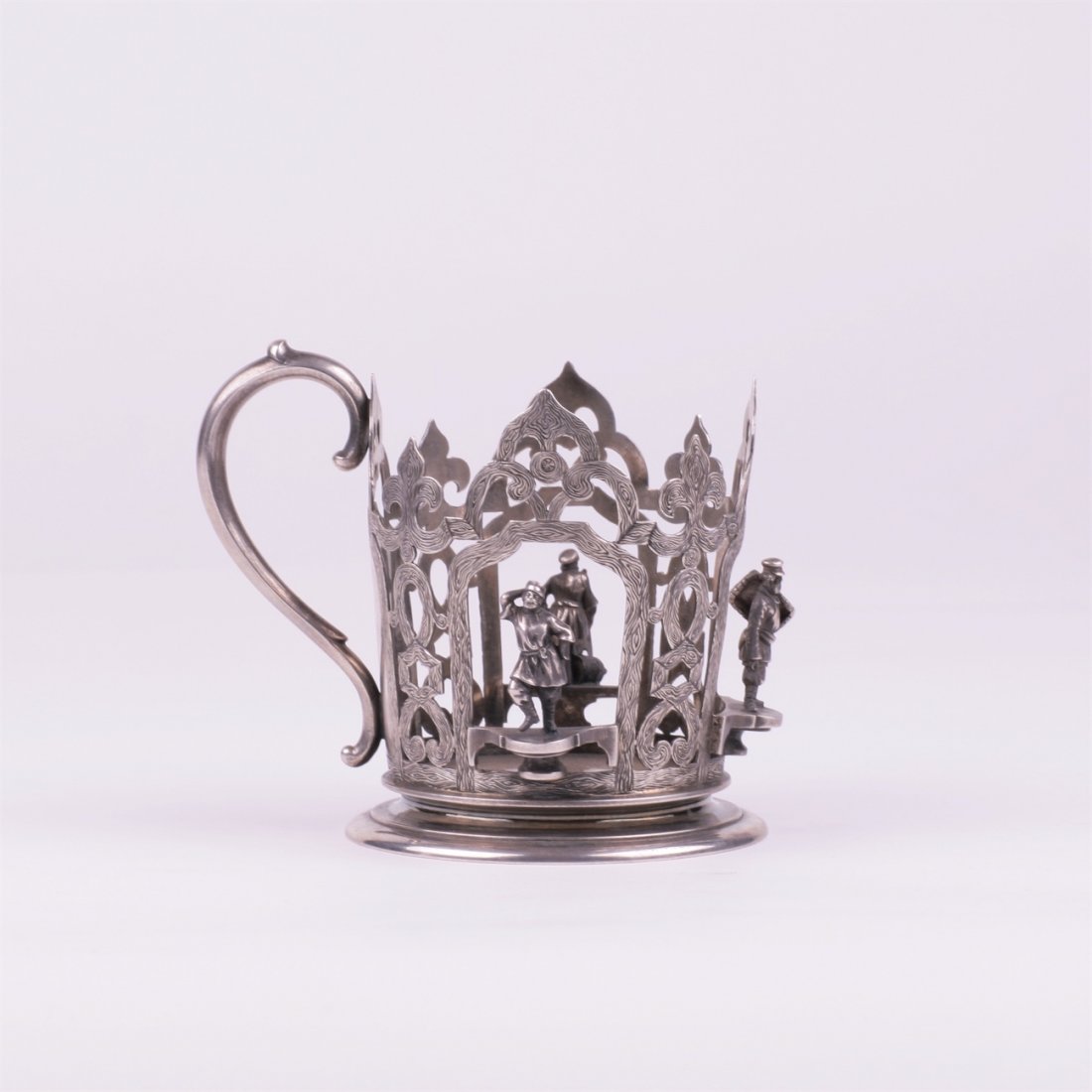 Russian silver style teaglass-holder. Nicols and — image 3