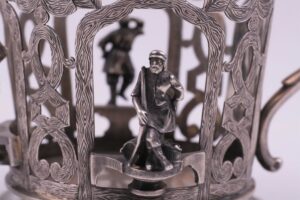 Russian silver style teaglass-holder. Nicols and — image 8