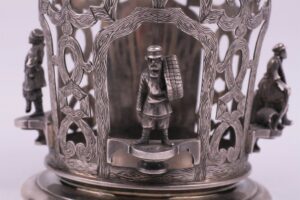 Russian silver style teaglass-holder. Nicols and — image 9