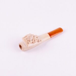 Antique smoking pipe with amber in case. — image 2