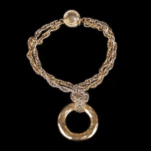 Chanel hoop necklace with cabachon on the clasp from — image 1