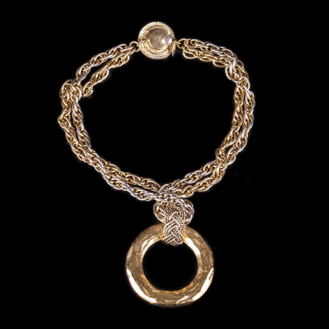 Chanel hoop necklace with cabachon on the clasp from — image 1