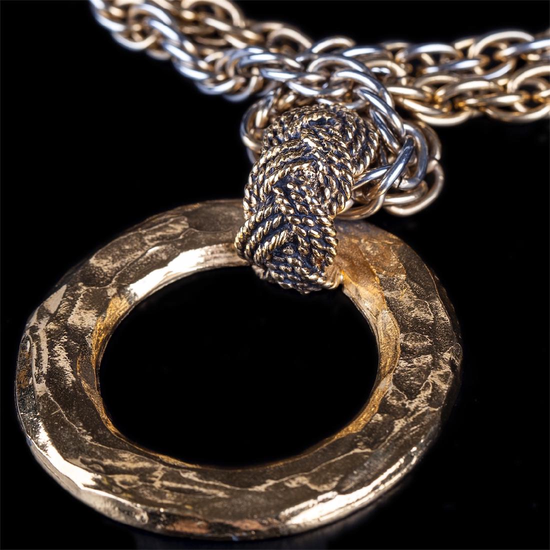 Chanel hoop necklace with cabachon on the clasp from — image 2