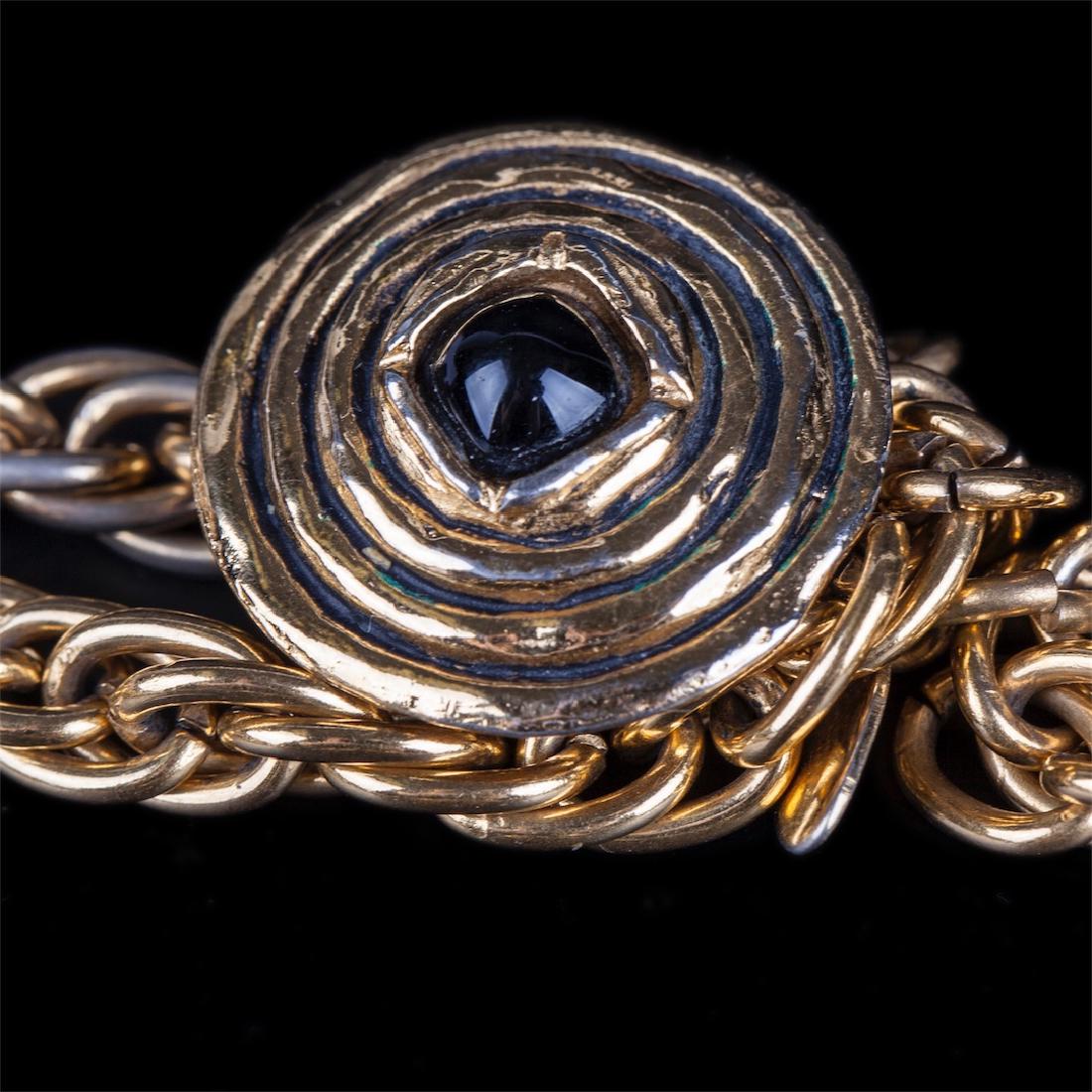 Chanel hoop necklace with cabachon on the clasp from — image 4