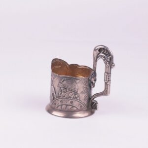 Russian silver teaglass holder. Mikhail Tarasov. — image 2