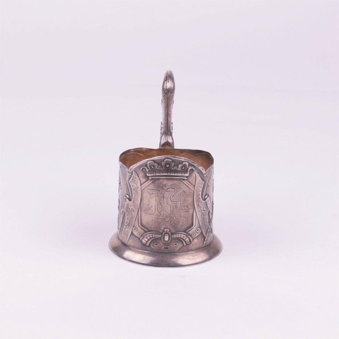 Russian silver teaglass holder. Mikhail Tarasov. — image 4