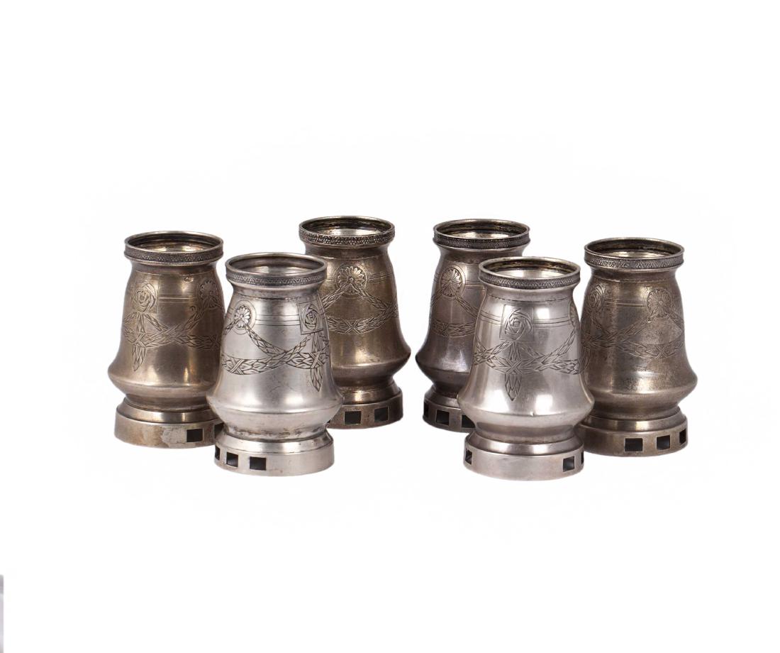 Silver beakers set by 5th Moscow Artel — image 1