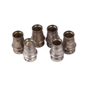 Silver beakers set by 5th Moscow Artel — image 3