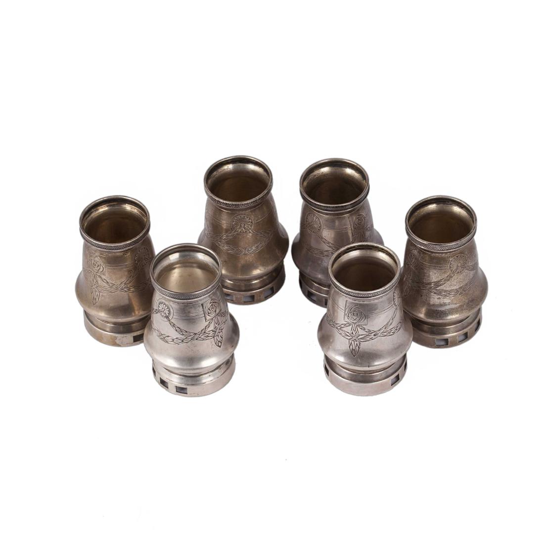 Silver beakers set by 5th Moscow Artel — image 3