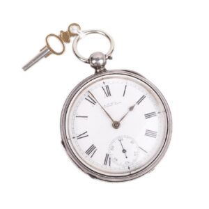 Silver pocket watch "A.W.W co" — image 1